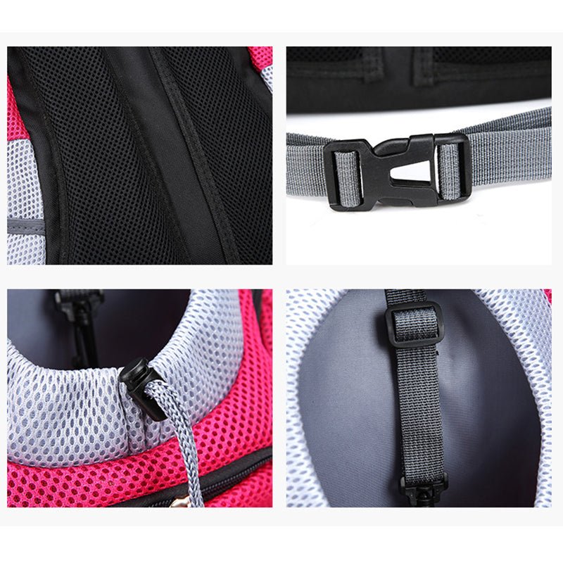 Pet Dog Carrier Bag Carrier for Dogs Backpack Out Double Shoulder Portable Travel Backpack Outdoor Pet Dog Carrier Bag Mesh - InspiredGrabs.com