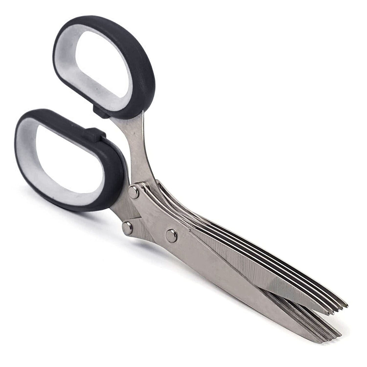 Herb Scissors Set with 5 Blades and Cover - Multipurpose Kitchen Chopping Shear - InspiredGrabs.com