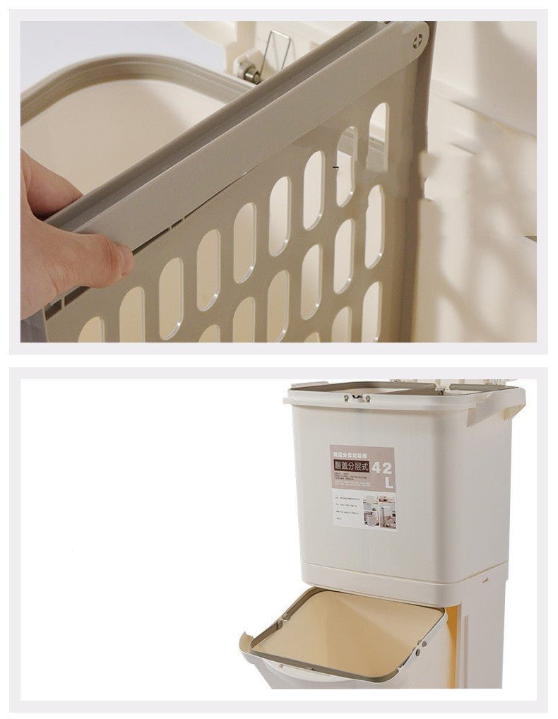 Japanese Kitchen Trash Can - 42L Household Size - InspiredGrabs.com