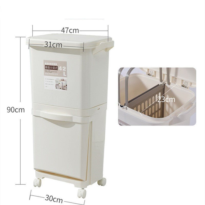 Japanese Kitchen Trash Can - 42L Household Size - InspiredGrabs.com