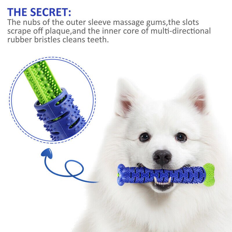 Dog Toys Toothbrush TPR Chew Bite Teeth Cleaning Pet Molar Brushing Stick Dogs Toothbrush Chewing Bite Toy Durable Chewing - InspiredGrabs.com