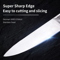 Thumbnail for Kitchen Knife Set. LapEasy 15 Piece Knife Sets with Block Chef Knife Stainless Steel Hollow Handle Cutlery with Manual Sharpener - InspiredGrabs.com