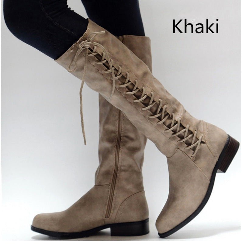 Lace-up Women's Boots - InspiredGrabs.com