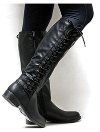 Thumbnail for Lace-up Women's Boots - InspiredGrabs.com