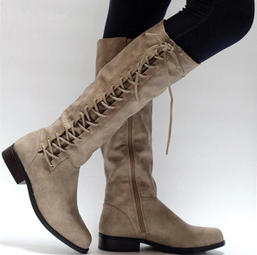 Lace-up Women's Boots - InspiredGrabs.com