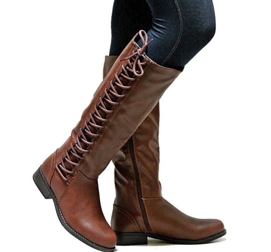 Lace-up Women's Boots - InspiredGrabs.com