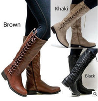 Thumbnail for Lace-up Women's Boots - InspiredGrabs.com