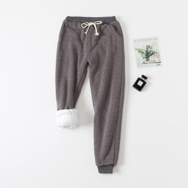 Lamb Velvet Padded Sweatpants - InspiredGrabs.com