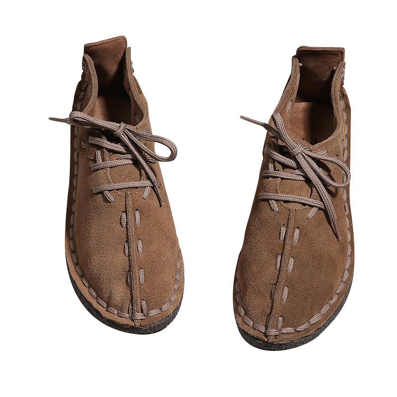 Leather Suede Men's Hand-stitched Casual Men's Shoes - InspiredGrabs.com