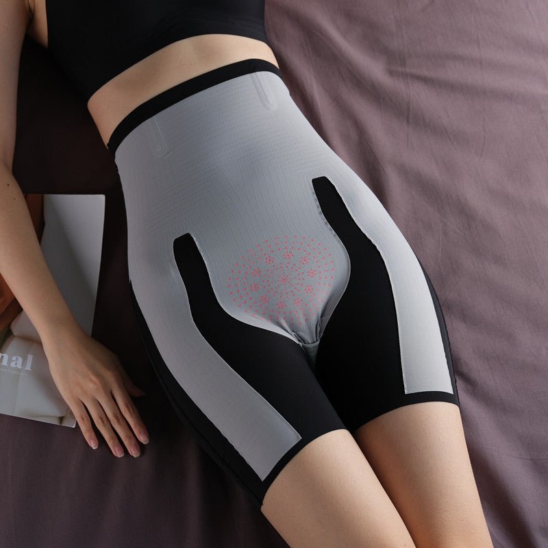 Magic Suspension Waist Girdling Belly Contraction Safety Pants High Waist Boxer Hip Lift Leggings - InspiredGrabs.com