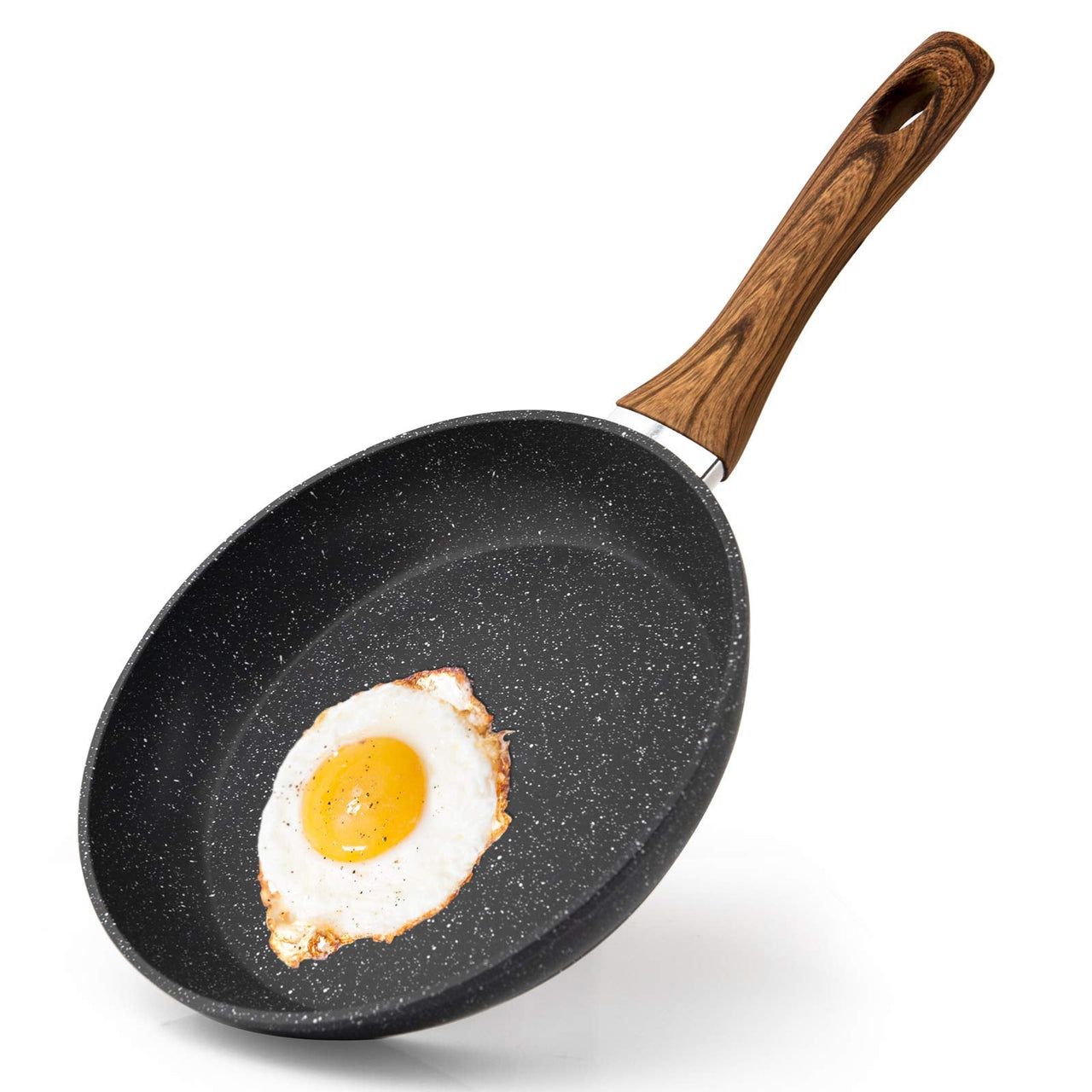 Egg Frying Pan Nonstick 20cm 8-Inch, Induction Wok for Steak Bacon Hotdog Burgers, Forged Aluminum Woks Nonstick Anti-scratch Coating Anti-scalding Handle Design  Bann - InspiredGrabs.com