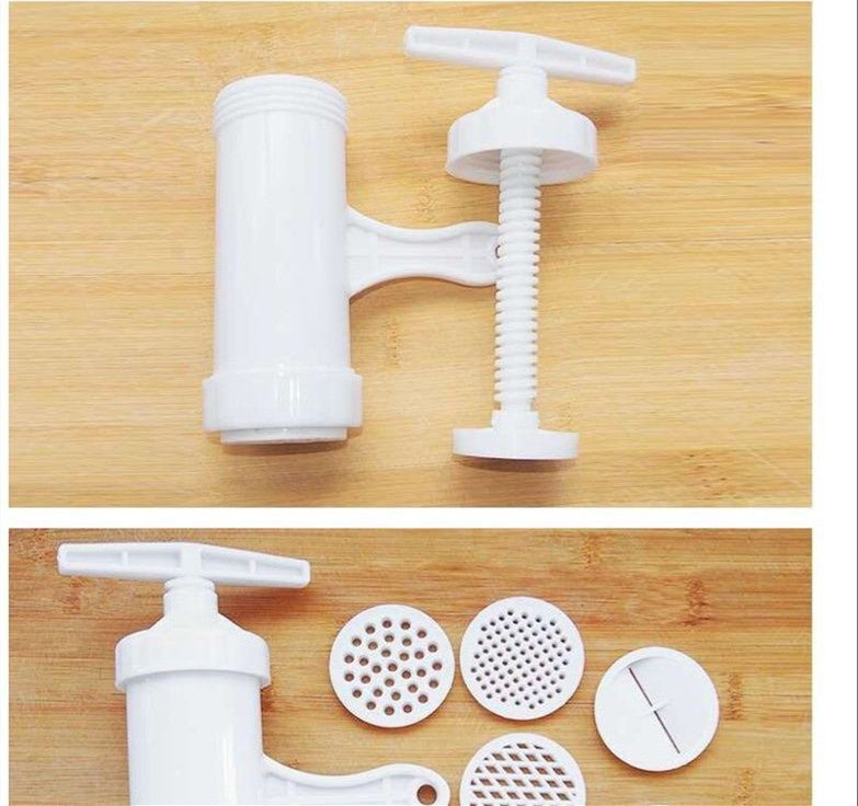 Make your homemade noodles effortlessly with the Manual Noodle Maker Press. - InspiredGrabs.com