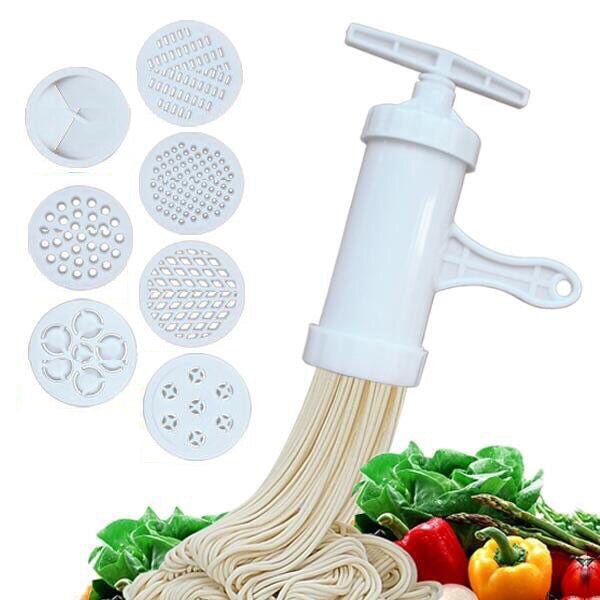 Make your homemade noodles effortlessly with the Manual Noodle Maker Press. - InspiredGrabs.com