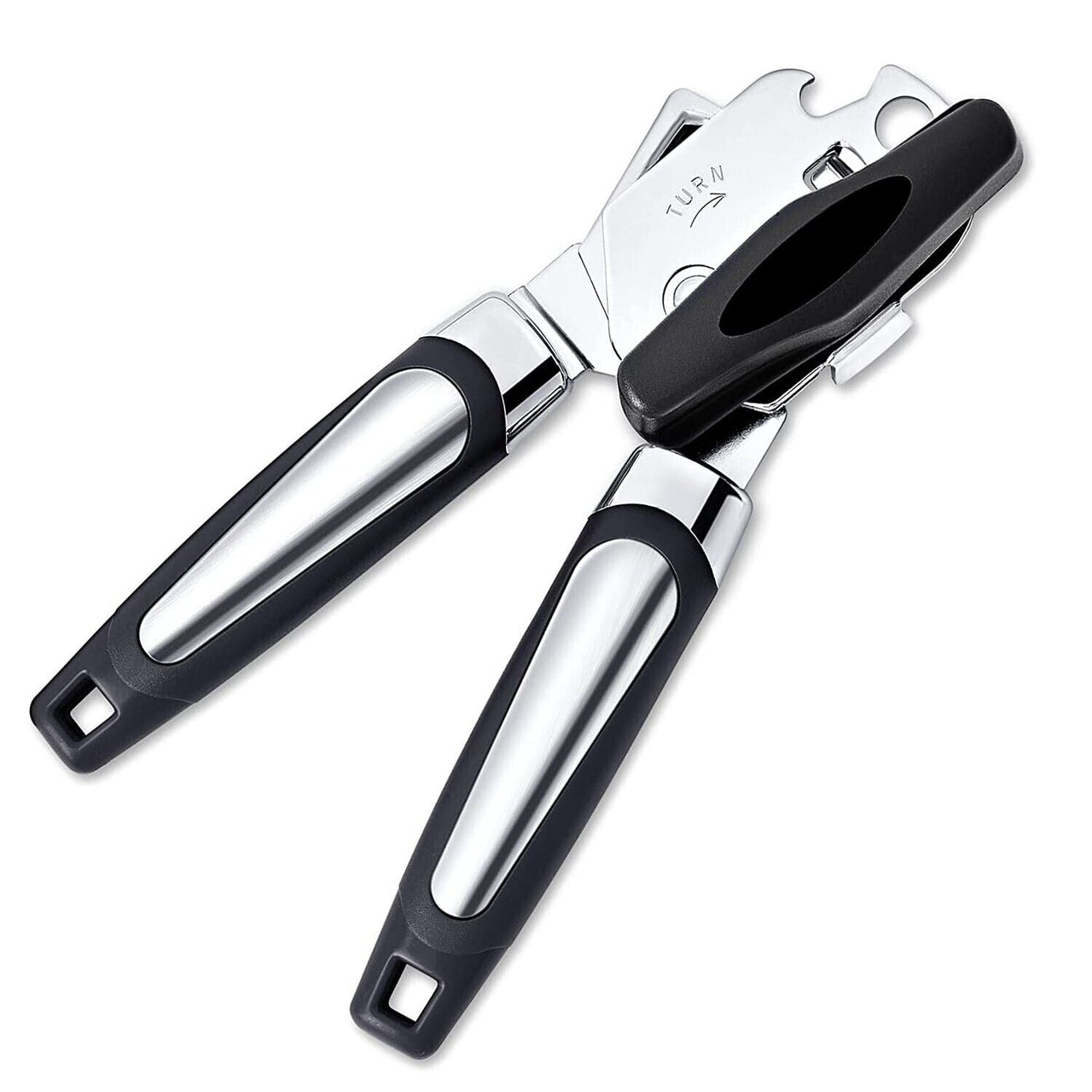 Manual Can Opener Smooth Edge Heavy Duty Stainless Steel Blades Beer Opener - InspiredGrabs.com