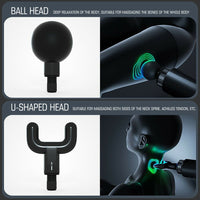 Thumbnail for Massage Gun Percussion Massager Deep Tissue Muscle Vibrating Relaxing with 4 Heads - InspiredGrabs.com