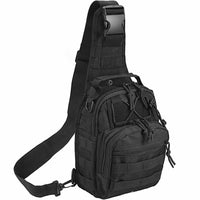Thumbnail for Men Backpack Tactical Sling Bag Chest Shoulder Body Molle Day Pack Pouch Black - InspiredGrabs.com