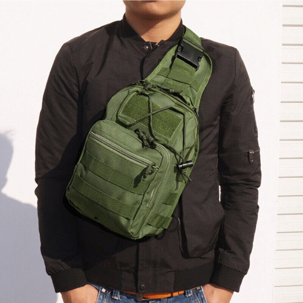 Men Backpack Molle Tactical Sling Chest Pack Shoulder Bag Outdoor Hiking Travel - InspiredGrabs.com