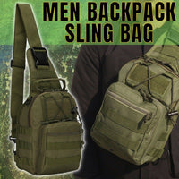 Thumbnail for Men Backpack Molle Tactical Sling Chest Pack Shoulder Bag Outdoor Hiking Travel - InspiredGrabs.com