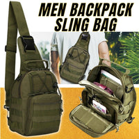 Thumbnail for Men Backpack Molle Tactical Sling Chest Pack Shoulder Bag Outdoor Hiking Travel - InspiredGrabs.com