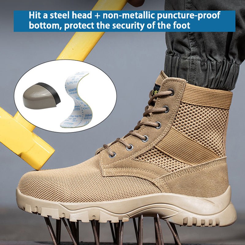 Men's Casual Breathable Anti-smashing Anti-piercing Safety Shoes - InspiredGrabs.com