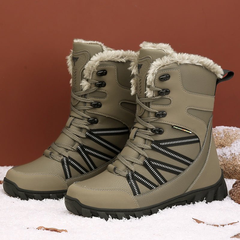 Men's High Top Fleece Warm Snow Boots - InspiredGrabs.com