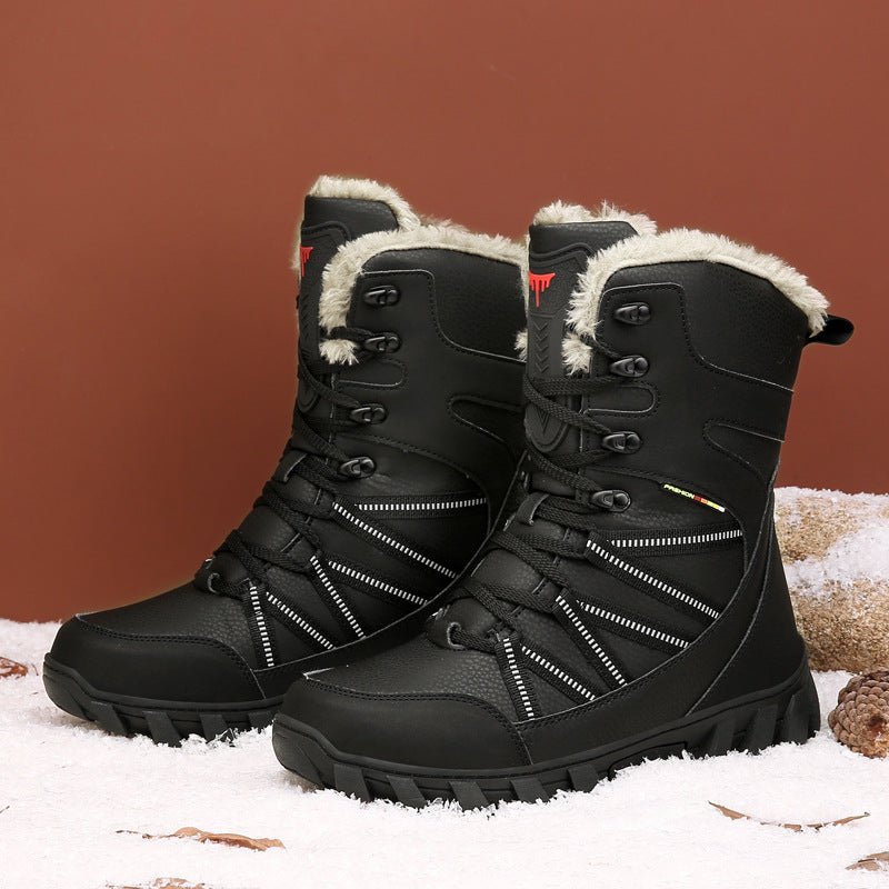 Men's High Top Fleece Warm Snow Boots - InspiredGrabs.com