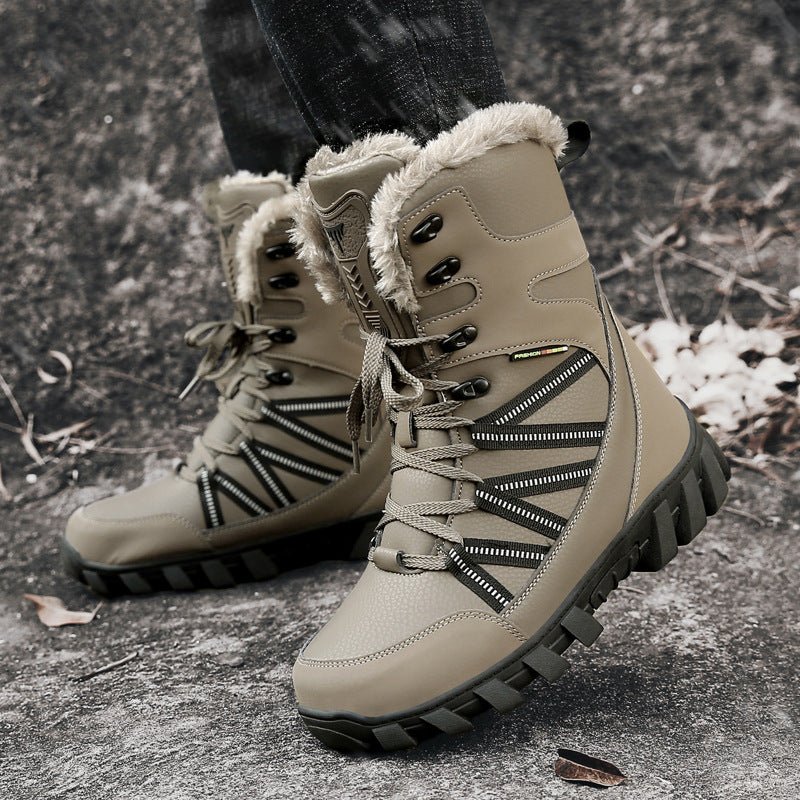 Men's High Top Fleece Warm Snow Boots - InspiredGrabs.com