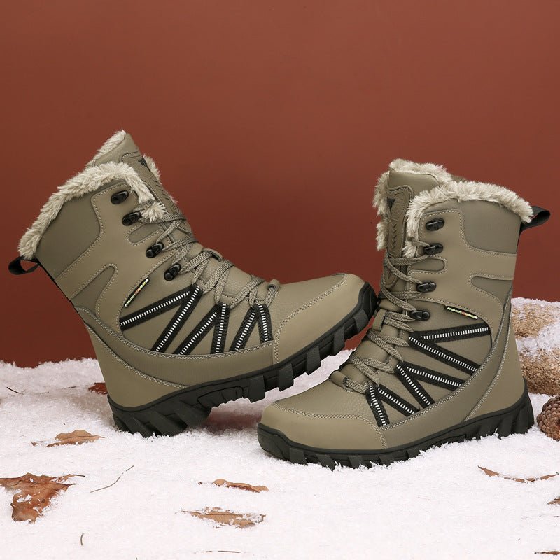 Men's High Top Fleece Warm Snow Boots - InspiredGrabs.com