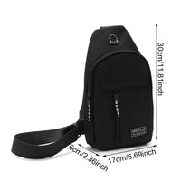 Thumbnail for Men's Sling Bag Cross Body Handbag Chest Bag Shoulder Pack Sports Travel Backpack Black by KT Deals - InspiredGrabs.com