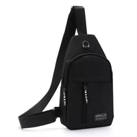 Thumbnail for Men's Sling Bag Cross Body Handbag Chest Bag Shoulder Pack Sports Travel Backpack Black by KT Deals - InspiredGrabs.com