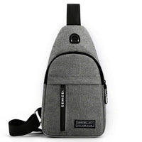 Thumbnail for Men's Sling Bag Cross Body Handbag Chest Bag Shoulder Pack Sports Travel Backpack Gray by KT Deals - InspiredGrabs.com