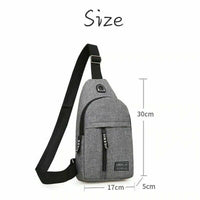 Thumbnail for Men's Sling Bag Cross Body Handbag Chest Bag Shoulder Pack Sports Travel Backpack Gray by KT Deals - InspiredGrabs.com