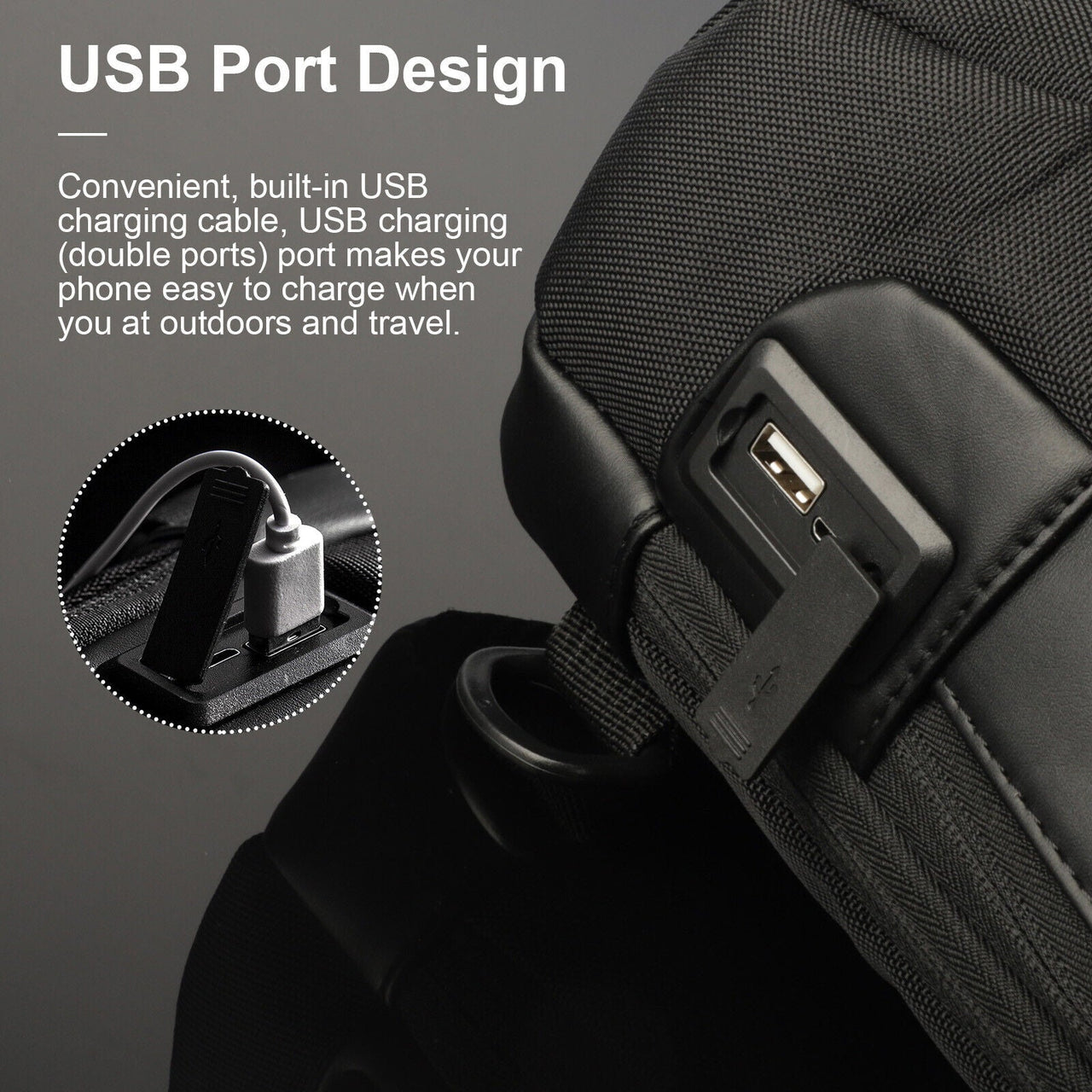 Men's Waterproof Oxford Multifunction Crossbody Bags Anti-theft Shoulder Bags Messenger Sling Chest Bag Pack for Male Sling Shoulder Crossbody Waterproof Anti-theft Chest Bag Backpack USB - InspiredGrabs.com