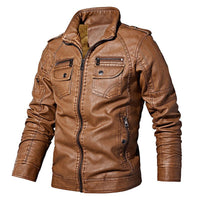 Thumbnail for Men's Winter Casual Fleece Motorcycle Jacket - InspiredGrabs.com