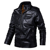 Thumbnail for Men's Winter Casual Fleece Motorcycle Jacket - InspiredGrabs.com