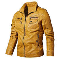 Thumbnail for Men's Winter Casual Fleece Motorcycle Jacket - InspiredGrabs.com