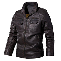 Thumbnail for Men's Winter Casual Fleece Motorcycle Jacket - InspiredGrabs.com