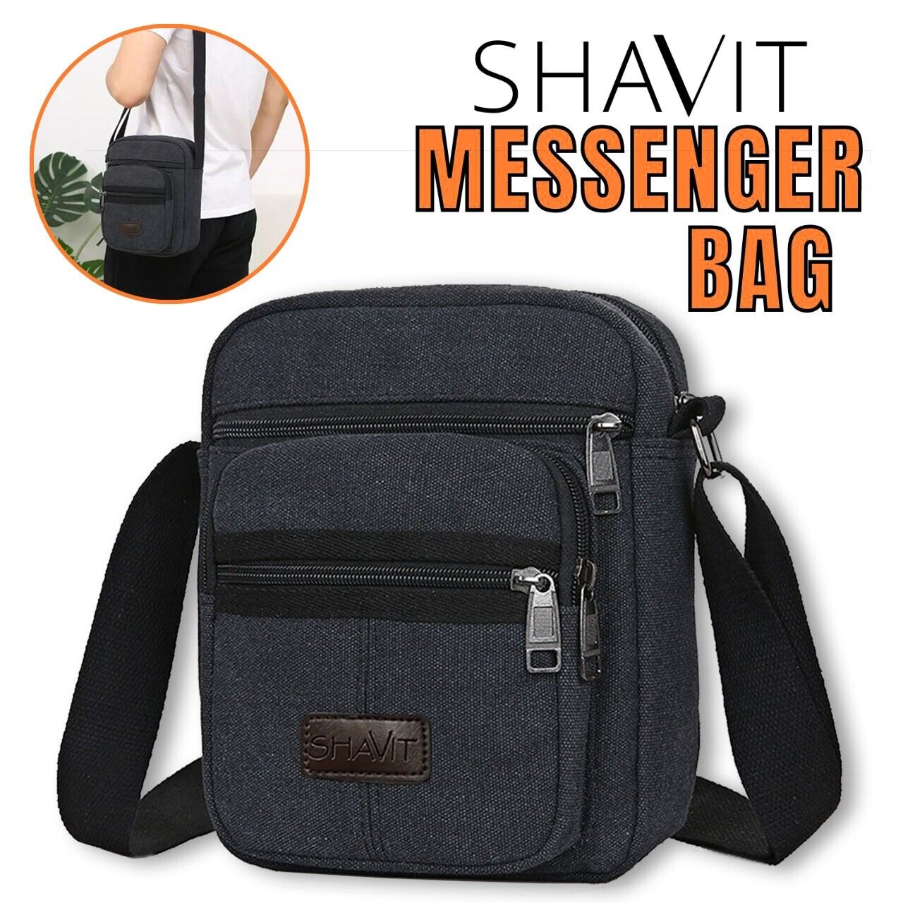 Messenger Bag Shoulder Bag Crossbody Canvas Bags Casual Satchel Vintage Bag - InspiredGrabs.com