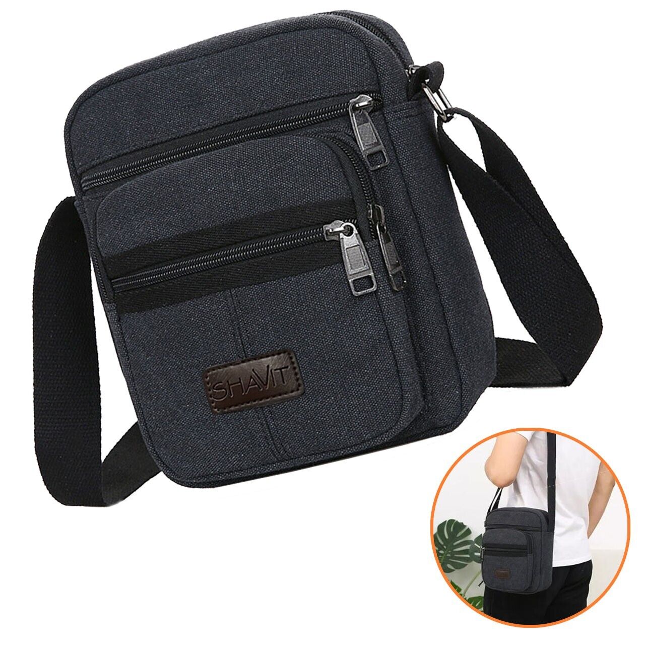 Messenger Bag Shoulder Bag Crossbody Canvas Bags Casual Satchel Vintage Bag - InspiredGrabs.com