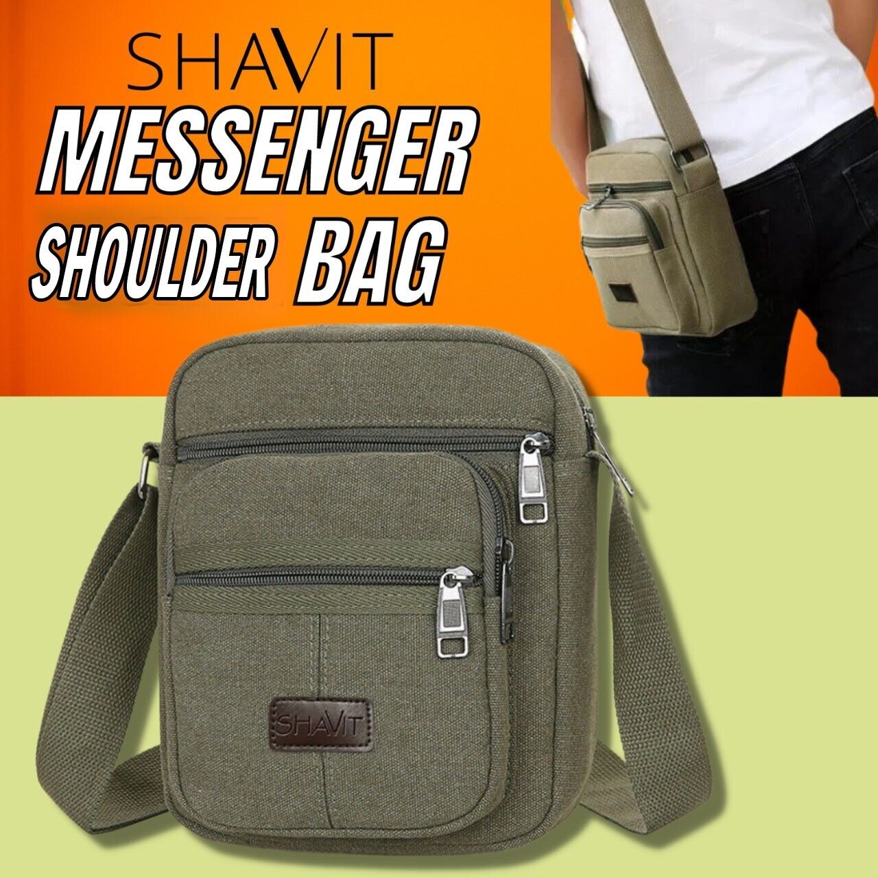 Messenger Bag Shoulder Bag Crossbody Canvas Bags Casual Satchel Vintage Bag - InspiredGrabs.com