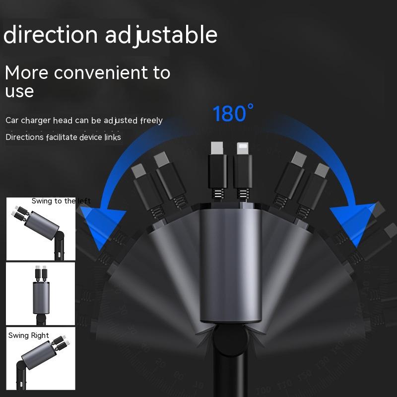 Metal Car Charger 100W Super Fast Charging Car Cigarette Lighter USB and TYPE-C Adapter - InspiredGrabs.com