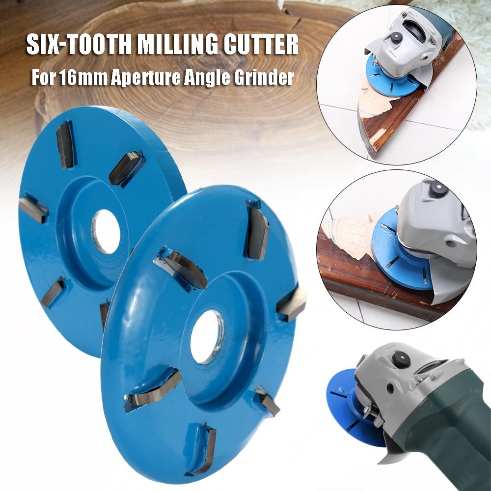 Meterk Six Teeth Power Wood Carving Disc Tool Milling Cutter for 16mm Aperture Angle Grinder Power Tool Accessories - InspiredGrabs.com