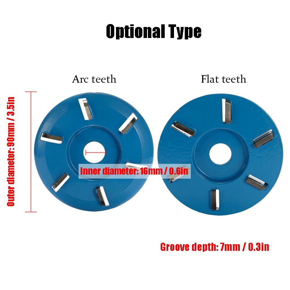 Meterk Six Teeth Power Wood Carving Disc Tool Milling Cutter for 16mm Aperture Angle Grinder Power Tool Accessories - InspiredGrabs.com