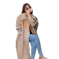 Thumbnail for Mid-length Loose-fitting British Style Lace-up Coat Jacket - InspiredGrabs.com