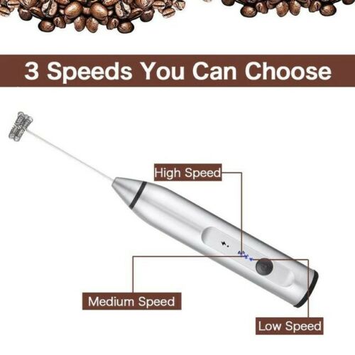 Milk Frother Electric Egg Beater USB Charging Mixer for Coffee Drink Portable - InspiredGrabs.com