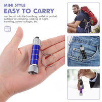 Thumbnail for Mini Keychain Light Emergency Night Light Camping Flashlight Portable LED Torch Aluminum Keyring - InspiredGrabs.com