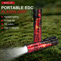 Thumbnail for Mini Pocket LED Flashlight Clip-on Rechargeable Torch Light Lamp Camping Hiking - InspiredGrabs.com