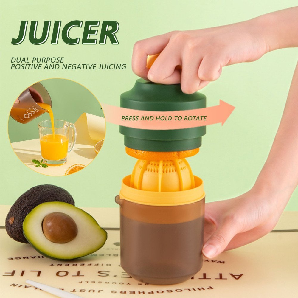 Mini Portable Manual Juicer Citrus Juicer Manual Lemon Squeezer Lime Orange Juicer Homemade DIY Fruit Orange Separating Juicer Fruit Separator Not Splash Semi-transparent Non-electric Lemon Squeezer - InspiredGrabs.com