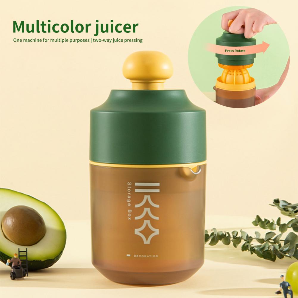 Mini Portable Manual Juicer Citrus Juicer Manual Lemon Squeezer Lime Orange Juicer Homemade DIY Fruit Orange Separating Juicer Fruit Separator Not Splash Semi-transparent Non-electric Lemon Squeezer - InspiredGrabs.com