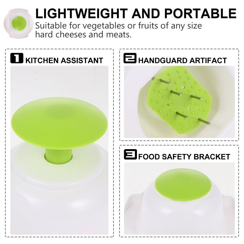 Multifunctional Food Safety Rack Food Slicing Knife Finger Protection Device - InspiredGrabs.com